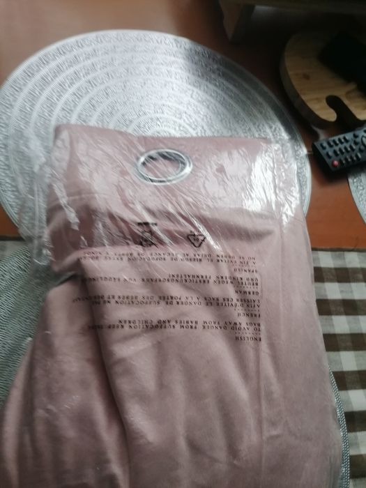 Zasłony welurowe delikatny róż nowe.