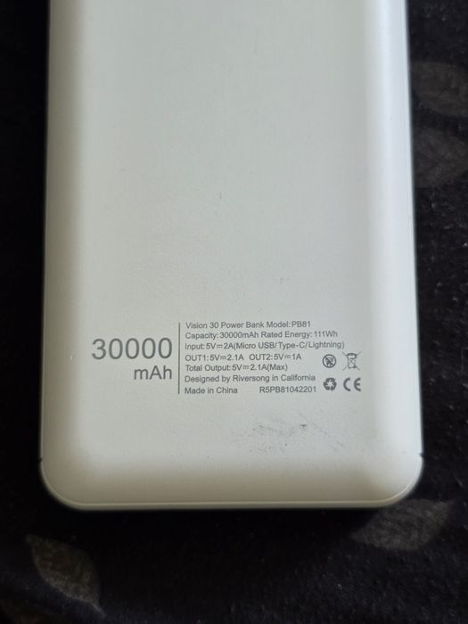 Powerbank Riversong 30000mAh