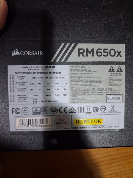 Fonte de alimentacao corsair 650w
