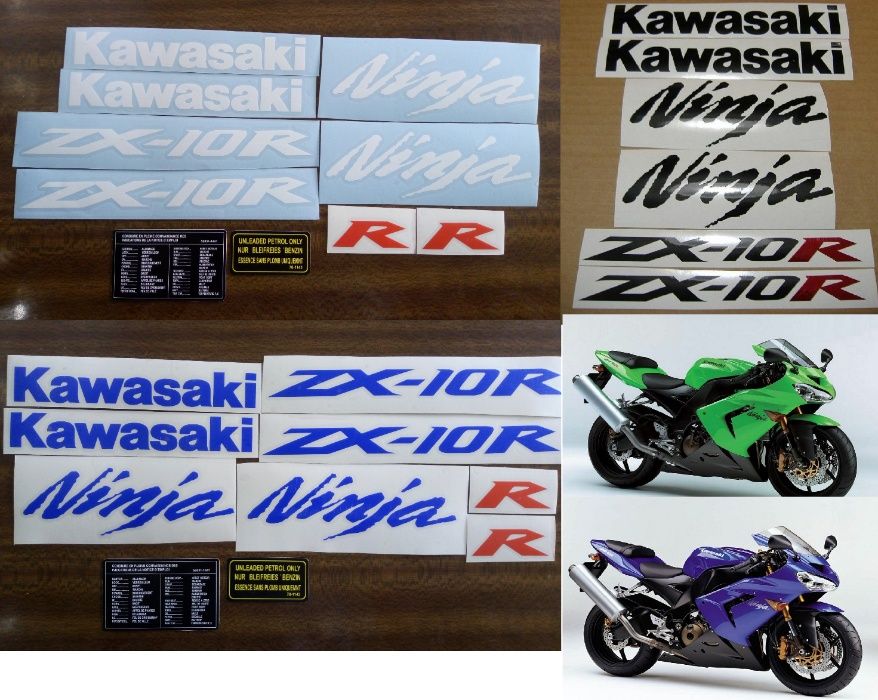 Комплект оригинальных наклеек мотоцикла Kawasaki Z750 Z1000 ZX6R