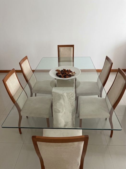 Mesa sala jantar com 6 cadeiras