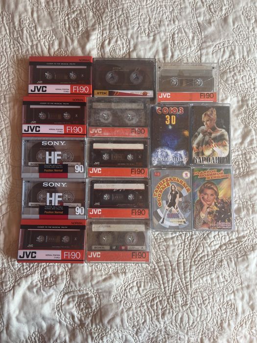 Кассеты новые jvc: FI-90, sony: HF90A + бу в подарок