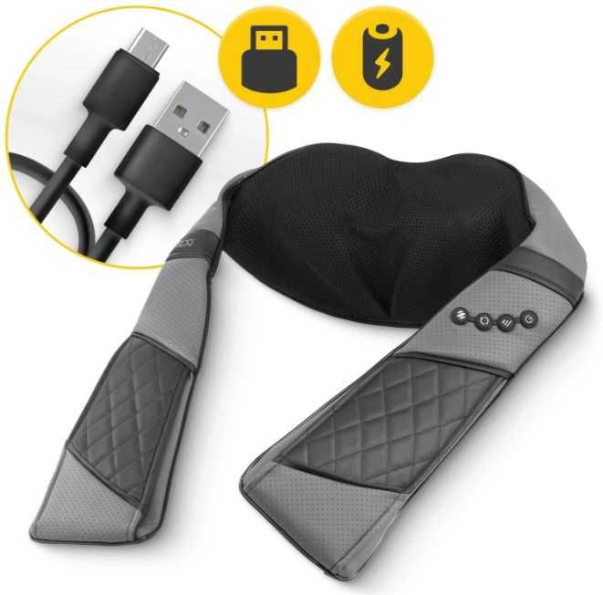 Masażer Pas masujący kark ramiona plecy shiatsu LUXURY+ 4FIZJO ORGINAŁ !!