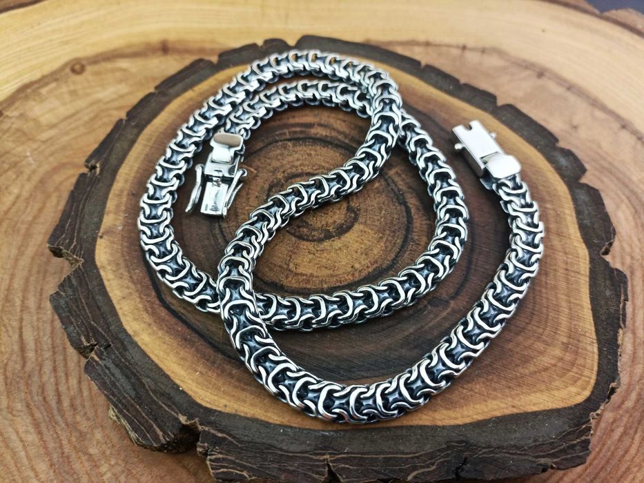 Срібний ланцюг Рамзес чоловічий ланцюжок. Серебряная цепочка Рамзес.