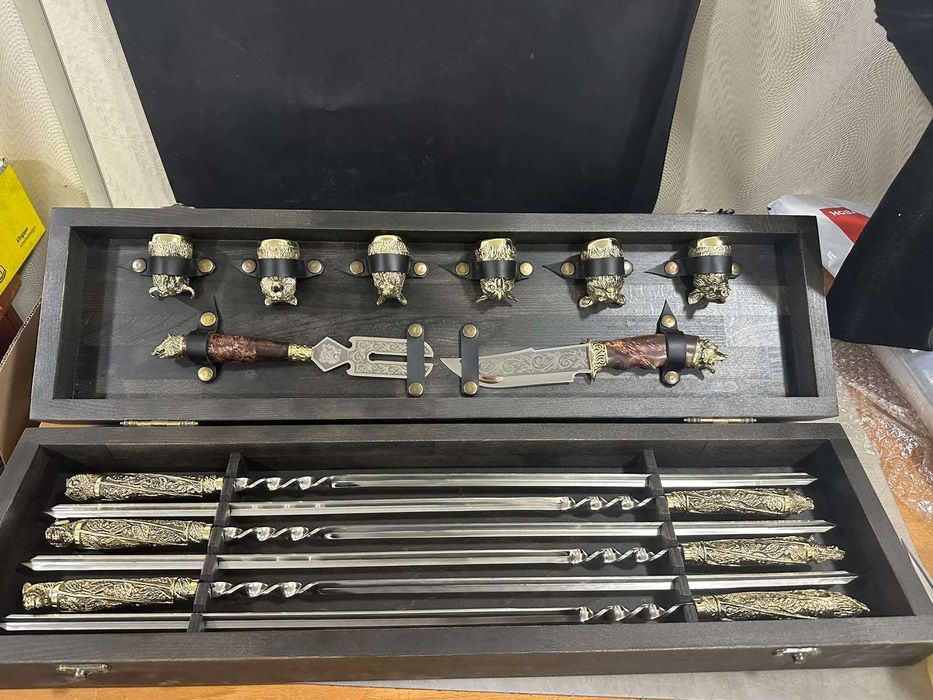 VIP шампуры Дикие звери. Подарок мужчине. Ручная работа. Шампура