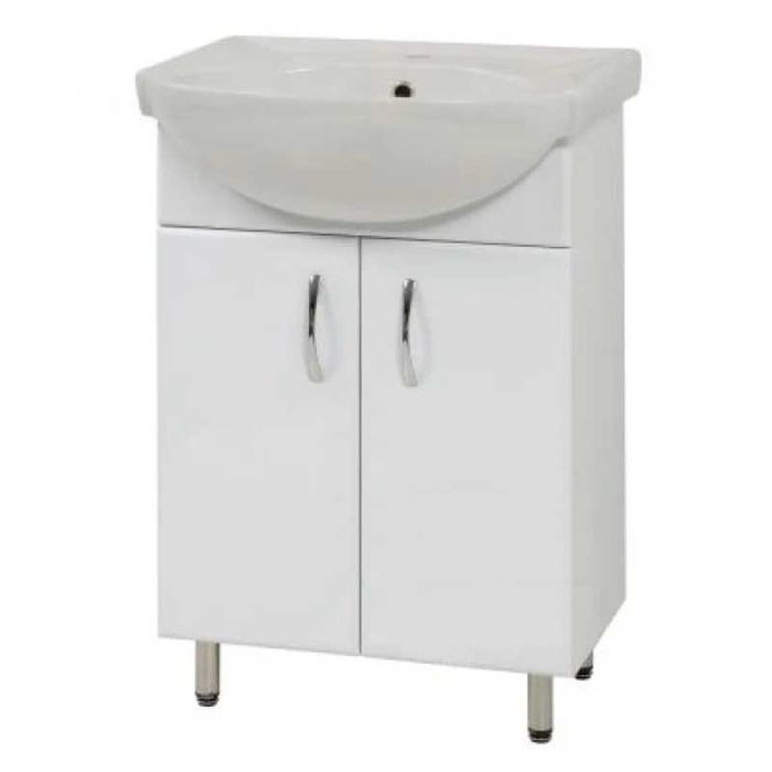 Новый комплект: ГЛУБОКАЯ раковина и тумба в ванну. Ширина 56 см.