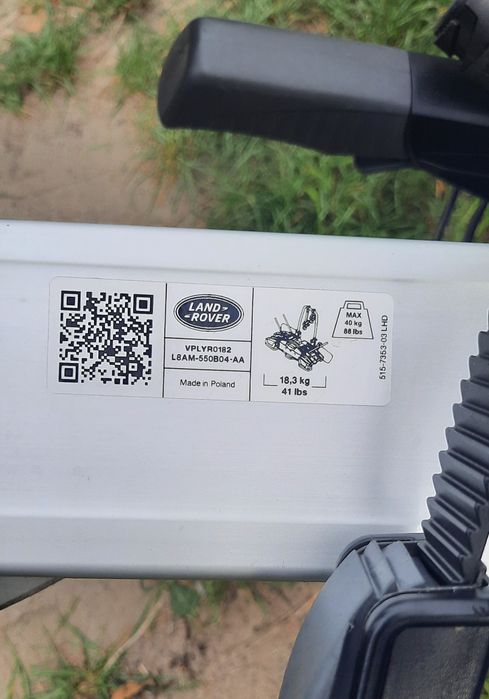 Range Rover bagażnik rowerowy Thule 924 / 926 na 2 lub 3 rowery elektryki jak NOWY
