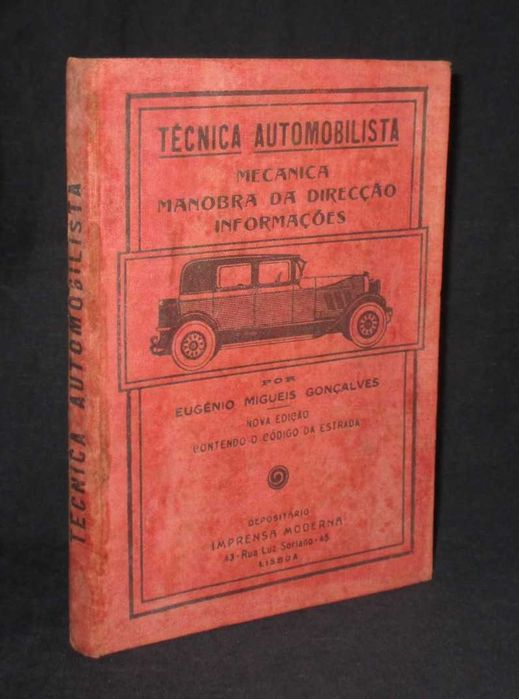 Livro Técnica Automobilista Eugénio Migueis Gonçalves Anos 30