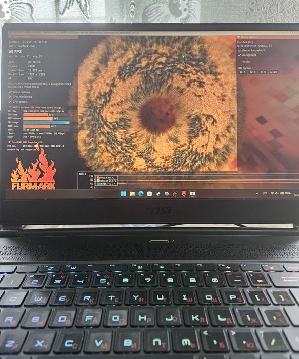 Ноутбук MSI GS65 Stealth  (i7-9750H | 32Gb | 512Gb SSD | Nvidia RTX 2080 8Gb)