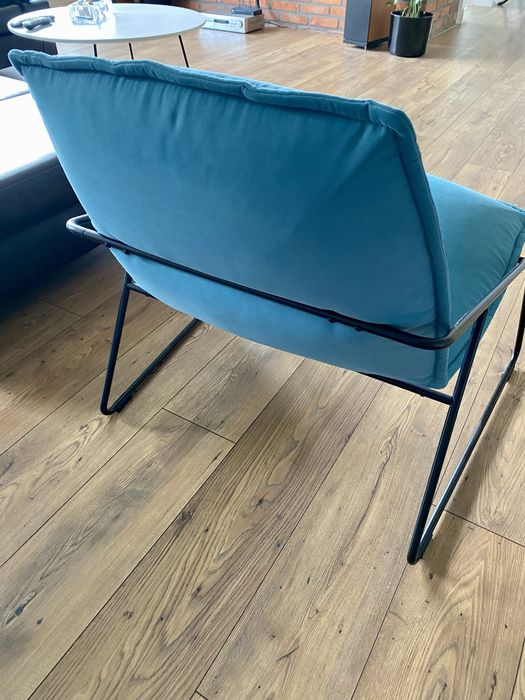 Ikea fotel krzeslo villstad jak nowy nie uzywany turkusowy zobacz