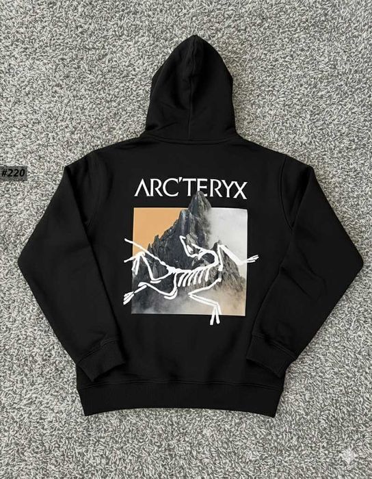 Новая Толстовка ARCTERYX SunSet • Худи Черное Артерикс Базовое