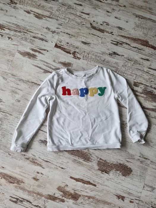 Biała bluza H&M r.140 cm – dziecięca, uniwersalna i wygodna