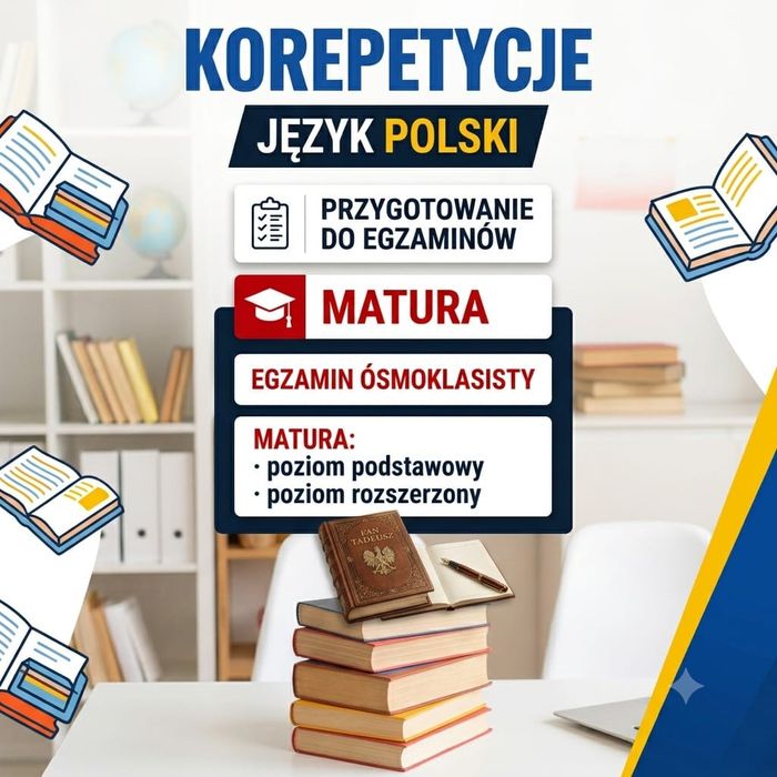 Korepetycje z języka polskiego polski  online matura egzamin E8 egzaminatorka