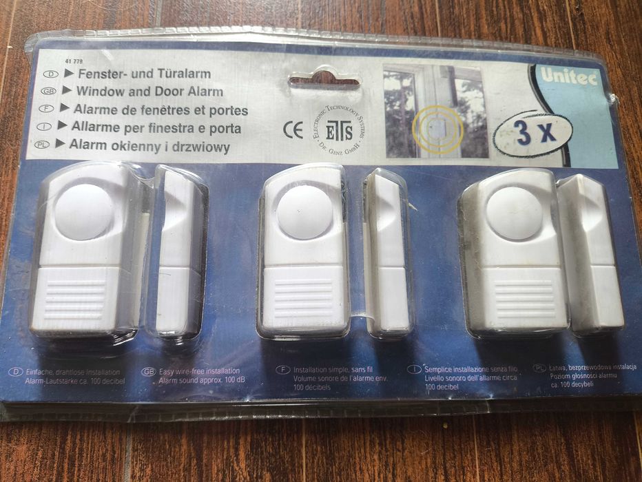3 mini alarmy do drzwi i okien nowe