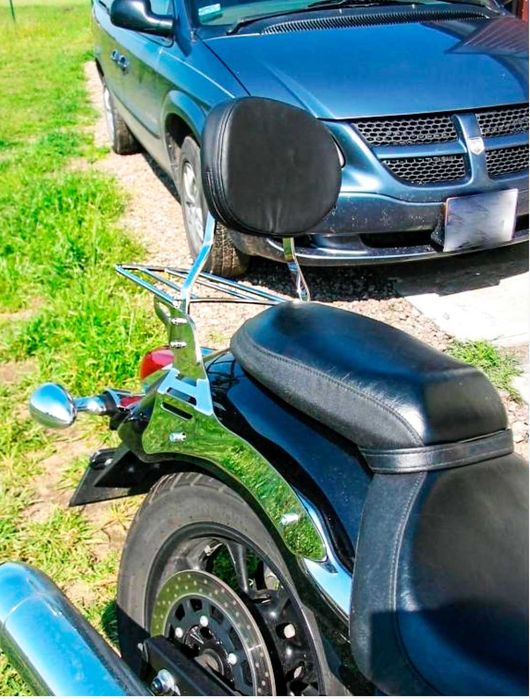 Спинка пасажира для Yamaha, Honda, Suzuki, Kawasaki (Нержавійка/Хром)