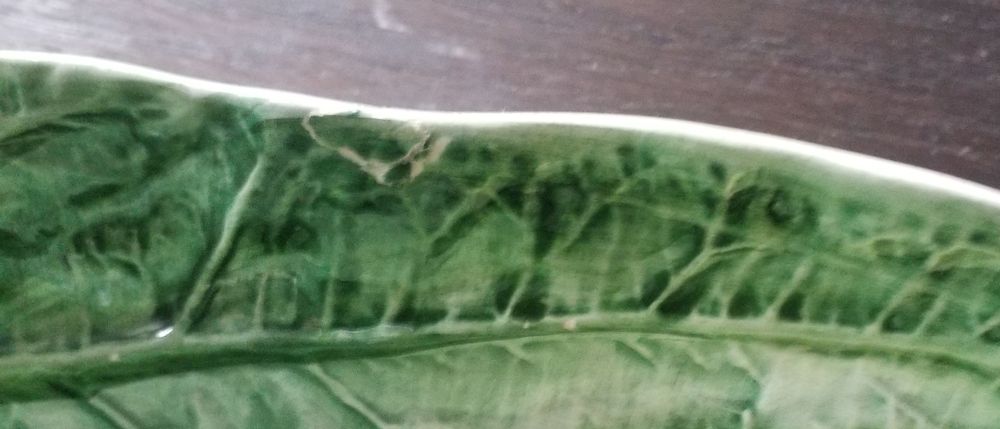 Piękny półmisek do szparagów Majolika Włochy