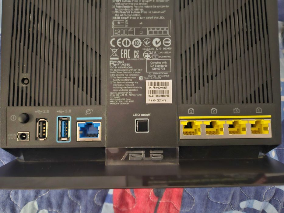 Router ASUS RT-AC68U Dual-Band AC1900 – Firmware Merlin Atualizado