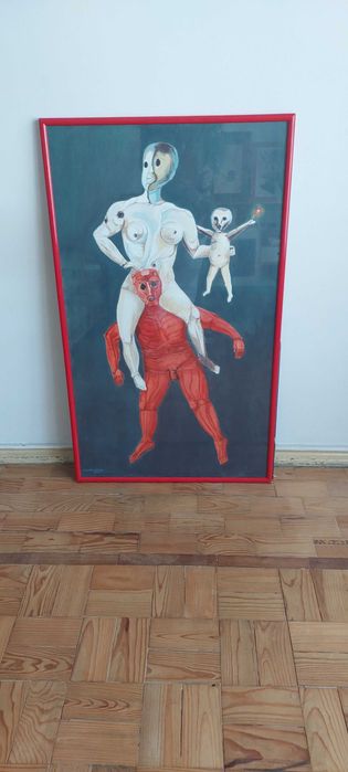 Quadro "Sentido de Oportunidade" , óleo sobre madeira