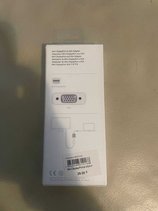 Adaptador Apple Mini DisplayPort para VGA MB572Z/B modelo A1307