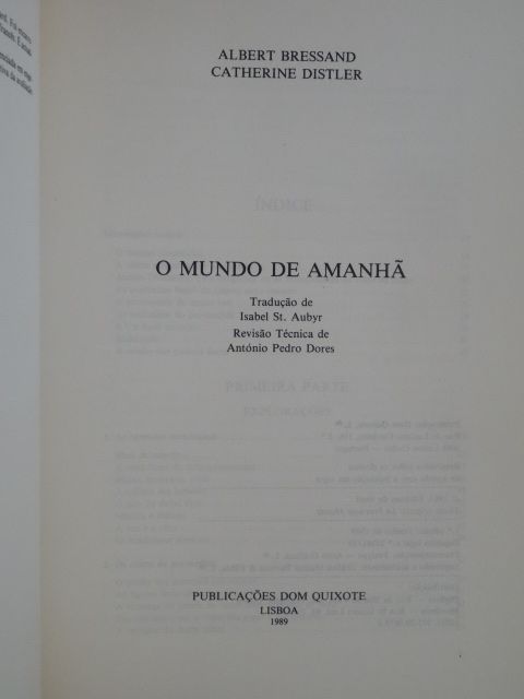 O Mundo Amanhã de Albert Bressand e Catherine Distler - 1ª Edição