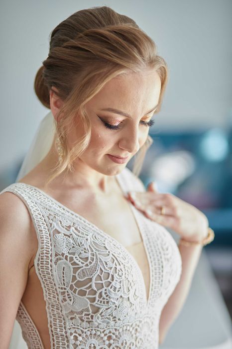 Suknia ślubna boho, rozmiar 36