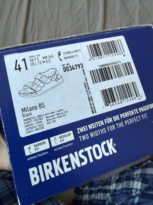 Birkenstock milano, оригінал, 41 розмір (26.5 см)