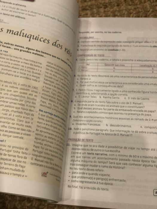Manual português Palavras em linha 5 ano