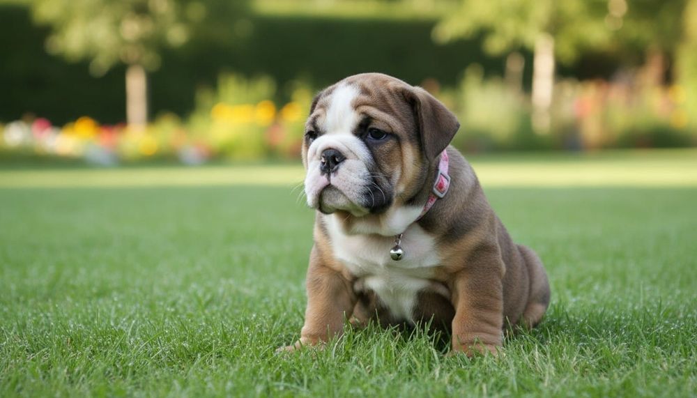 Buldog angielski piesek.