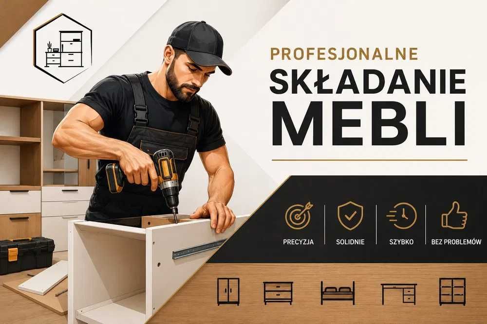 Montaz mebli z paczek BRW, Agata, Bodzio oraz inne.