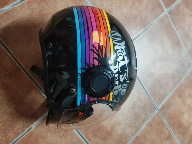 Capacete de Moto Cyril Integral Modular com Dupla Viseira