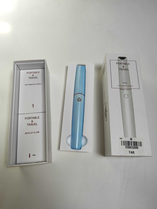 Szczoteczka Soniczna Do Zębów Oczyszczanie UV Podróżna Niebieska