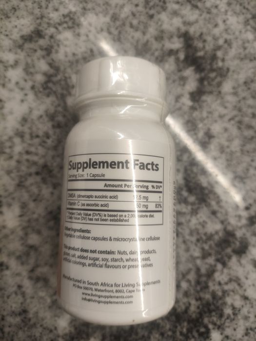 DMPS marki Living Supplements. 90 kapsułek 12.5mg