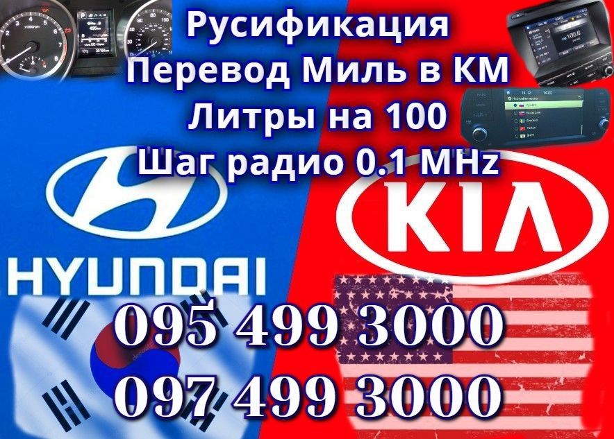 Русификация KIA Hyundai Sonata,Elantra,Santa Fe,Tucson. Miles to KM
