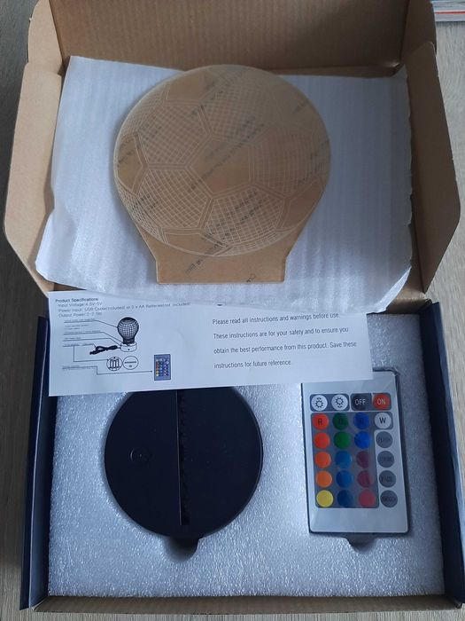 Lampka piłka 3D Nowa