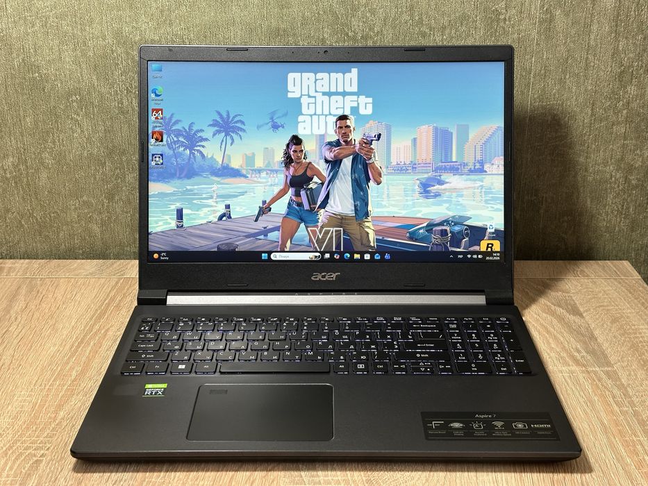 Гарантія! RTX 3050Ti (144Hz) Acer Aspire 7, Ryzen 5 5500U, 8/512gb