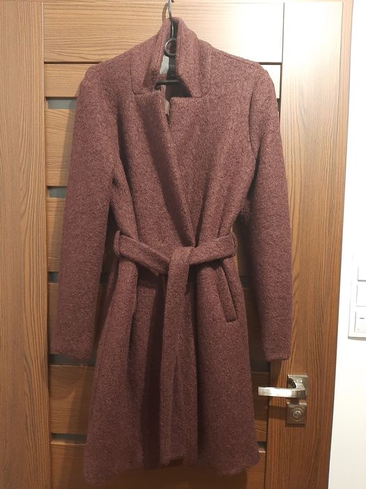 Wełniany płaszcz damski rozm m ICHI