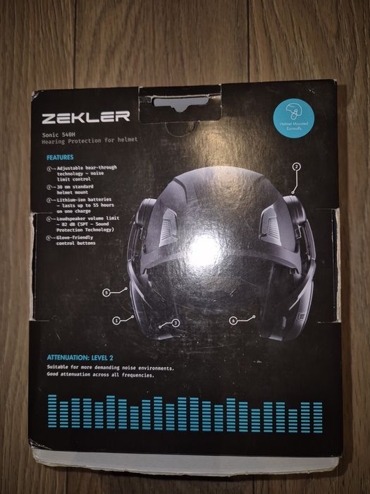 Słuchawki Zekler Sonic 540H na kask nauszniki ochronniki słuchu