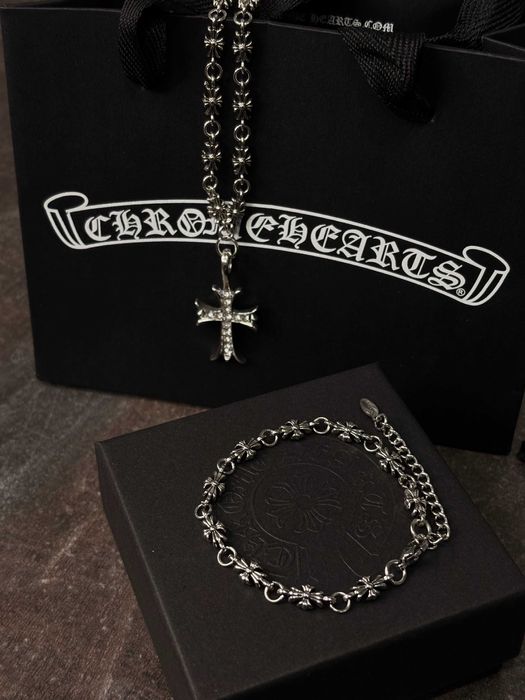 Підвіска + браслет Chrome Hearts | Кулон + браслет Хром Хартс | Нові
