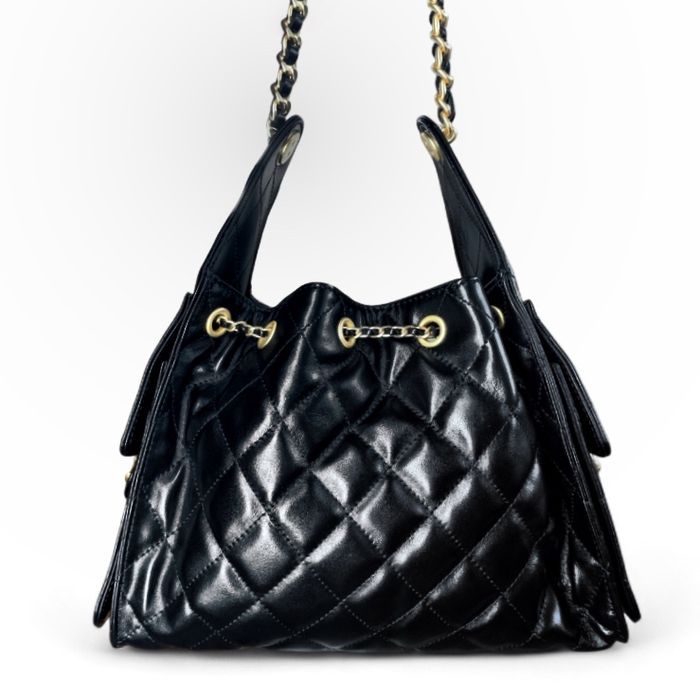 Женская сумка Chanel hobo bag 25 small black оригинал