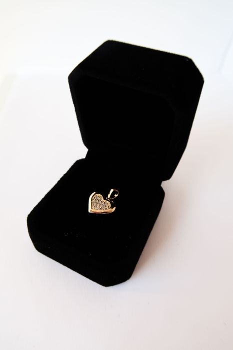 Złota Zawieszka Serce z Cyrkoniami | Próba Złota 585