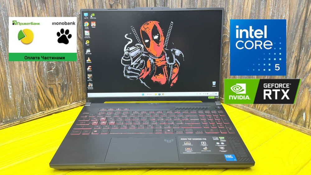 РОЗПРОДАЖ! Потужний Ігровий Ноутбук 2025 року Asus TUF F16 FX607VUR /RTX 4050 6 GB