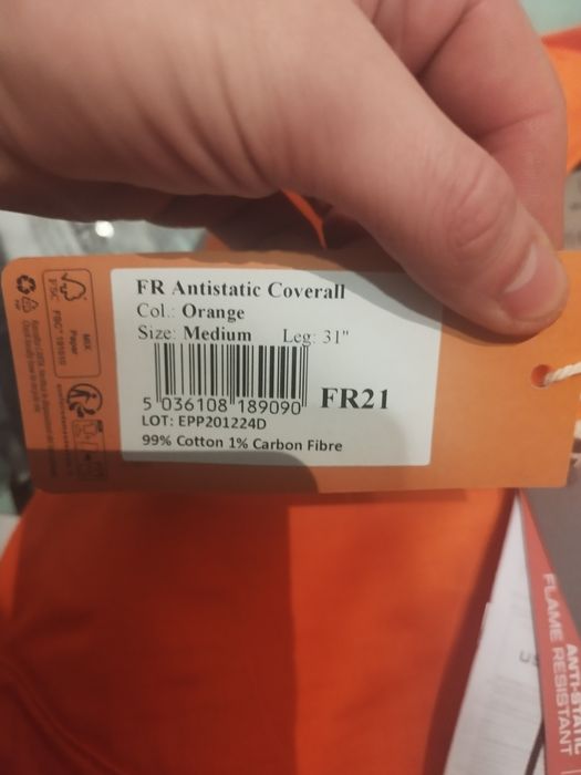 Portwest FR21 Anty elektrostatyczny Kombinezon