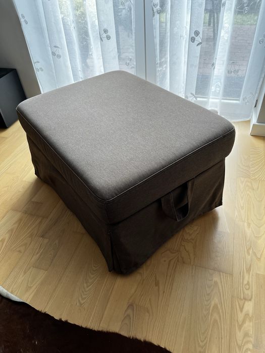 Pufa EKTORP z pojemnikiem, brązowa/IKEA/stan b.dobry