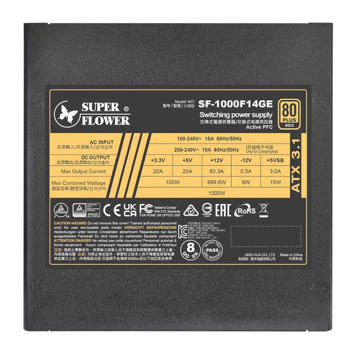 Блок питания новый Super Flower Leadex III ATX 3.1 1000W 80 PLUS Gold