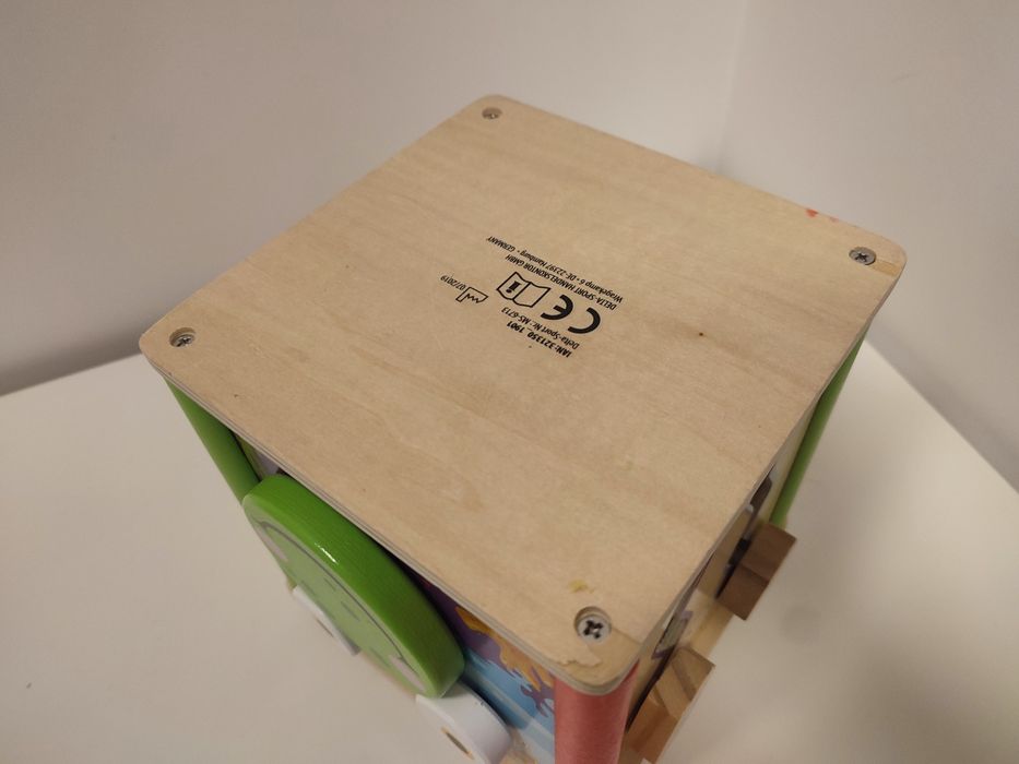 Zabawka dla dzieci drewniana Kostka edukacyjna 5w1