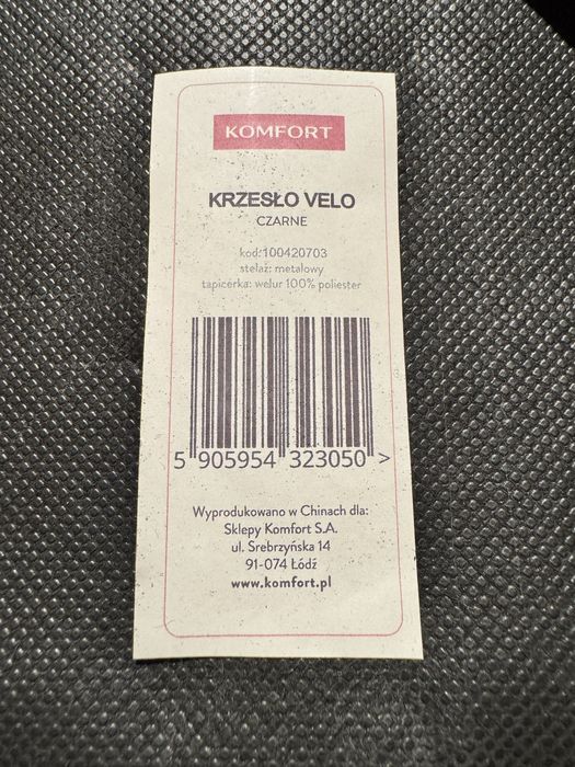 Krzesła welurowe  (2 sztuki)