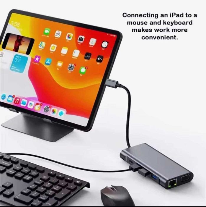 Универсальный хаб 11-в-1: 4K, USB 3.0, с гигабитным Ethernet и PD 100W