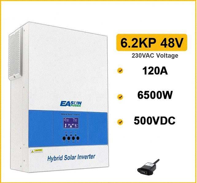 Falownik inwerter hybrydowy off grid Powland Easun 6.2kw 120A
