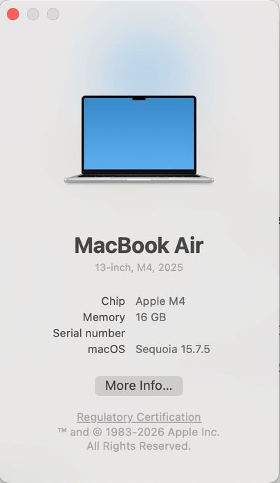 Apple Macbook Air M4 - 16GB - 512GB - Novo