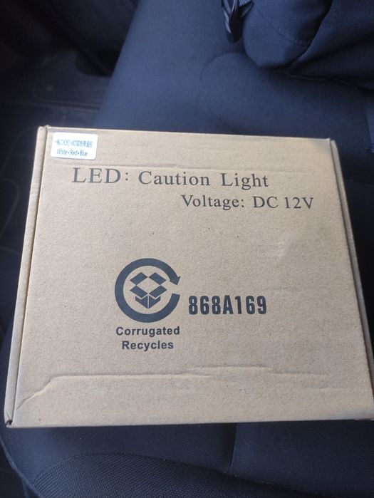 LED фара із стробоскопом 36W, червоний-синій або білий, з пультом